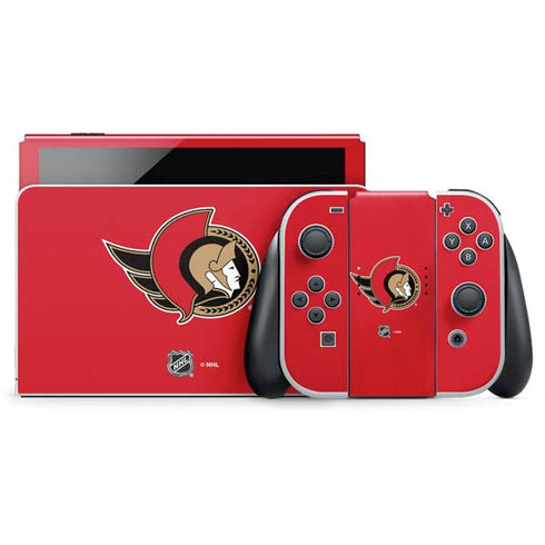 NHL Ottawa Senators Solid Background Nintendo Switch OLED (2021) Skin